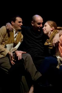 From We Happy Few's 2012 Hamlet.  Left-Right: Billy Finn, Chris Genebach, Raven Bonniwell.